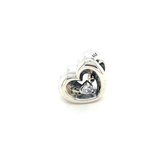 Pandora Radiant Floating Cz Heart Charm - Picture 1 of 5